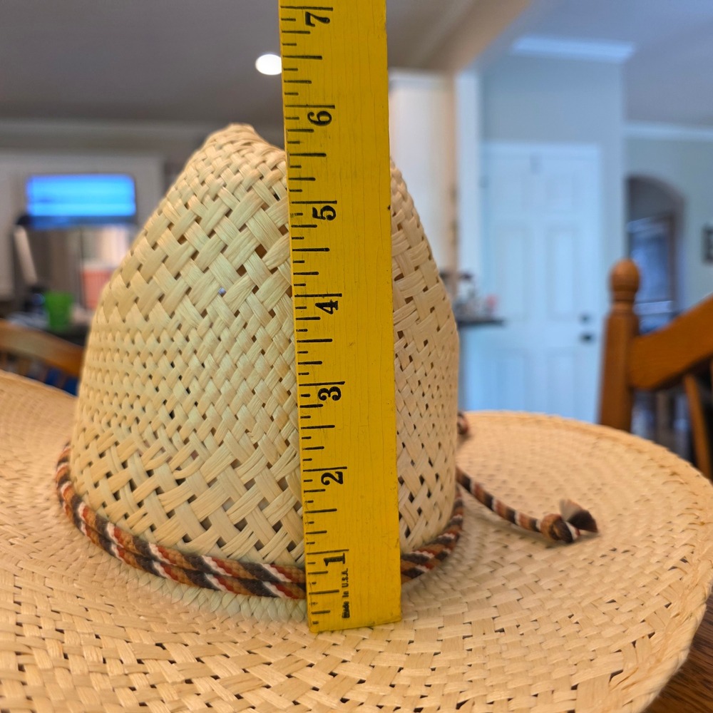 Resistol Hawkeye Straw Cowboy Hat Natural Poly Hemp Made in Texas USA S7061 - Picture 14 of 14